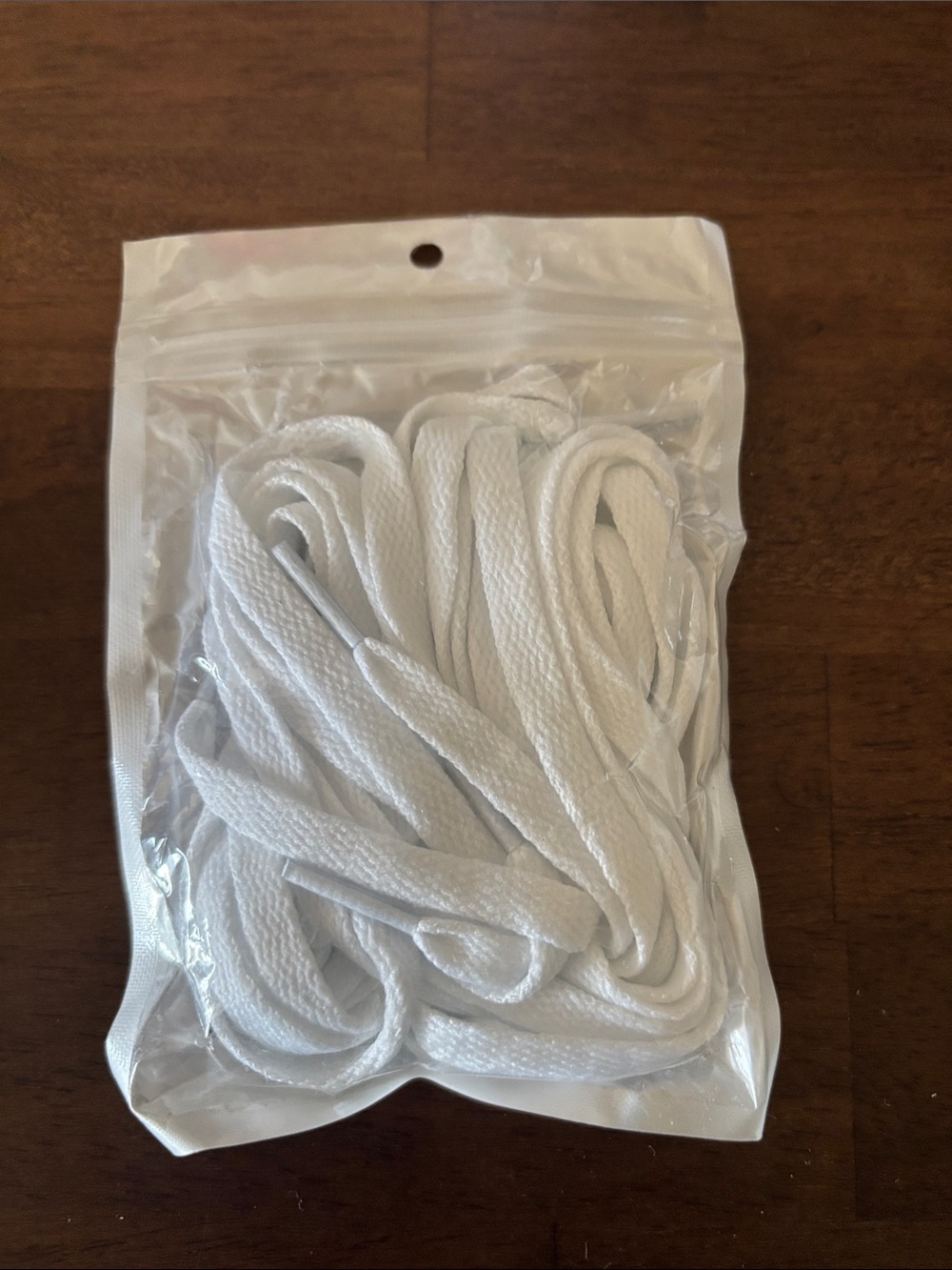 White Cotton Shoe Laces - Flat Style
